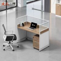 质凡职员办公桌简约屏风卡座员工位电脑桌 单人位[不含柜]
