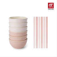 双立人(ZWILLING) (C)ZWILLING Now陶瓷小碗6件套12cm粉色+ Now粉筷6双