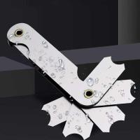 企采严选 Paola保拉6件套半径规R角规样板尺螺纹螺距规牙圆角弧度测量尺8700