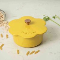 德国金孚顿Kimfulton珐琅铸铁锅煲汤无涂层花瓣锅美人黄16cm