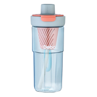 德铂塑料杯650ml雨果便携弹盖健身杯DEP-905(颜色随机)