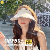 Bonnie&amp;Toni空顶帽大帽檐uv空顶防晒帽女夏季遮阳帽韩系遮脸太阳帽夏网红帽子