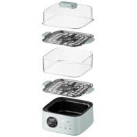 小熊(Bear)电蒸锅炖蒸煮一体可预约定时早餐机多功能煮蛋器自动断电家用三层不锈钢电蒸笼蒸汽锅 DZG-B23X2