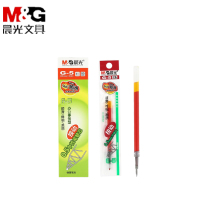 晨光(M&G)文具G-5红色0.5mm按动子弹头中性笔芯 签字笔替芯 水笔芯(K35/S01/1008适用) 20支/盒