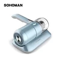 索哈曼(SOHOMAN) C2无线除螨仪冰川蓝 家用床上小型手持超声波紫外线杀菌去螨虫除螨机