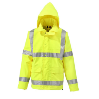 CMCBRIGHT 经典高警示反光雨衣 环卫施工工地汽车交通安全警示衣 006012Y 荧光黄 L