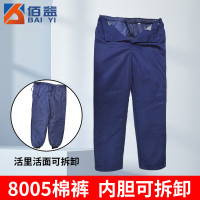 新佰益 防静电防酸碱工作服冬季棉裤耐腐蚀8005深蓝色 M165码