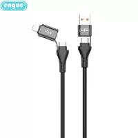 恩谷 EG-916 充电线 1.2米 100w二拖二单线快充数据线 4合1充电线手机电脑平板通用适用