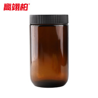 高翊柏 33010770 棕色土壤采样瓶 1000ml+PE盖垫 广口瓶 户外玻璃取样瓶 直口样品瓶