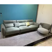 科朔科技布沙发现代简约直排沙发工厂展厅实拍小户型沙发8613#