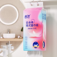 蓝漂(Lampure)LP-50774白色气垫挂式抽纸1提袋装(彩虹羽毛)