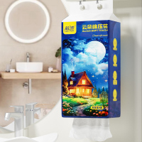 蓝漂白色气垫挂式抽纸1提装4层 1000张 (星空夜景)LP-52235