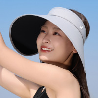 2025夏季新款空顶防晒遮阳帽女防紫外线大帽檐骑车透气冰丝太阳帽3759A