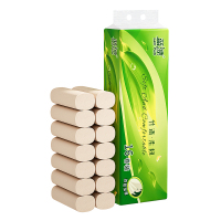 蓝漂(Lampure)LP-38246本色扁卷家用实惠卫生纸16卷*1提袋(竹语)