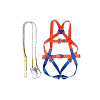 平安安泰安全带防坠落工地安全绳防护五点式 欧式双大钩2m绳