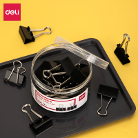 得力(deli) 8563-3#黑色长尾票夹32mm (24只/筒) 单位:筒