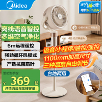 美的空气循环扇电风扇家用智能风扇APP轻音遥控语音台式变频落地扇GDI24RY