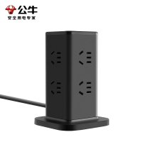 公牛(bull)GNV-UL1008 黑色1.6m 立式桌面插座智能氮化镓数显小电舱多功能充电转换器自动断电过载保护