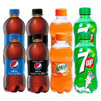 百事可乐 七喜 美年达 可乐 混合系列碳酸饮料300ml*8瓶混口味装 (新老包装随机发货)