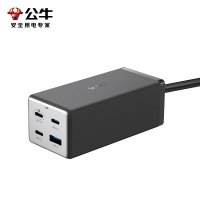 公牛(bull)MC1140 卵石灰全长1.5m 140W桌面插座智能氮化镓数显小电舱多功能充电转换器插排插座