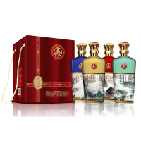 五粮液 宜宾五粮液生态酒业 五粮液国鼎四大名山52度500ml礼盒装 四瓶礼盒装