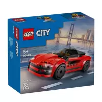 乐高城市组现代化警车警察局客运飞机男女孩积木玩具生日礼物 60448 红色跑车