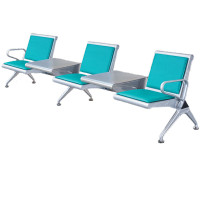 戴劲 靠背排椅候诊椅加厚机场银行车站医院等候椅大厅连椅三人位有垫2茶几