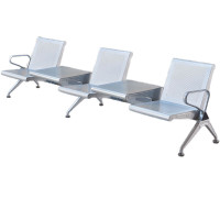 晋舰 靠背排椅候诊椅加厚机场银行车站医院等候椅大厅连椅三人位无垫2茶几
