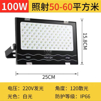 led投光灯室外灯照明庭院射灯 100W高亮工程纳米款\白光
