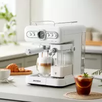 柏翠PE2188中端奶白色意式压力奶咖一体机(自动打奶泡)