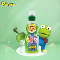 {苹果味*6]韩国进口啵乐乐儿童饮料Pororo果汁果味苹果蜜桃宝露露饮品235ml*6