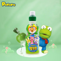 {苹果味*10]韩国进口啵乐乐儿童饮料Pororo果汁果味苹果蜜桃宝露露饮品235ml*10
