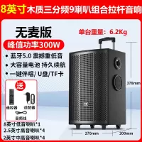 爱(soaiy)SA-F85大功率9喇叭重低音广场舞家用户外k歌电木吉他乐器音箱蓝牙拉杆便携音箱扩音器 无麦