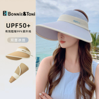 Bonnie&Toni 防晒帽女夏季2025新款遮阳户外遮脸防紫外线大帽檐