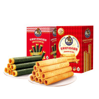 如水坚果纯牛奶鸡蛋卷150g+如水坚果纯牛奶海苔蛋卷136g