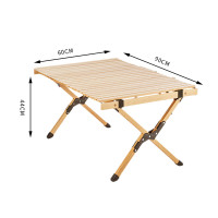 酷龙达 野营折叠蛋卷桌CLD-DJZ01便携实木折叠桌榉木野餐蛋卷 中号