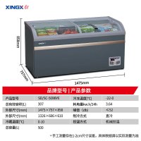 星星(XINGX)SD/SC-509BYE 500升 雪糕饮料柜 冰柜商用展示柜 冷藏冷冻转换 卧式展示柜 雪糕柜