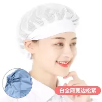 堂餐厅透气网格防尘帽白色网