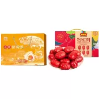 丁山河 本草蟹黄鸭蛋70克*12枚+好想你枣每日红枣900g