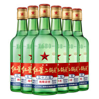 红星二锅头清香型白酒 56度 500ml*6瓶 单位:箱