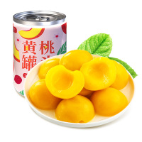 西瓜味的童话黄桃罐头大罐听装休闲食品零食 黄桃罐头425g*5