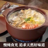 德博莱富硒紫砂煲砂锅养生煲汤锅炖汤锅无涂层耐高温砂锅 无釉紫砂砂锅 富硒紫砂煲 3L