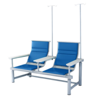 锦北 输液椅医院诊所点滴吊针排椅大厅加固加厚候诊椅双人白板扶手蓝