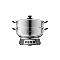 美的 ZGC3601 多功能锅电蒸锅电火锅电煮锅上蒸下煮4档火力调节304食品级不锈钢双层大容量