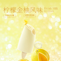 认养一头牛A2鲜牛乳冰爽系列柠檬金柚味冰淇淋10支