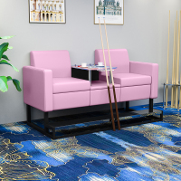 质凡台球椅子台球沙发椅台球厅看球室桌球厅座椅卡座休闲专用椅凳 174*75*100cm 粉色