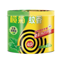榄菊 蚊香家用驱蚊 艾草清香型驱蚊盘香40圈/盒 单位:盒