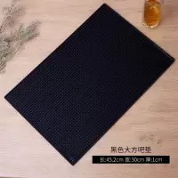 沥水垫子吧台防滑垫酒杯垫pvc橡胶垫 黑色大方 45*30cm