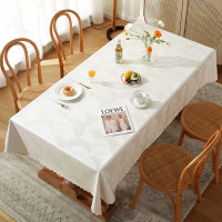 震怡餐桌PU桌布180cm×130cm米白牡丹