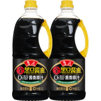 鲁花酱油零添加点蘸烹炒酱香原汁厨房调味品黑豆酱油1L*2瓶